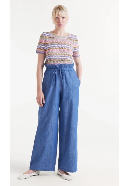 PANTALON PAPERBAG VAQUERO