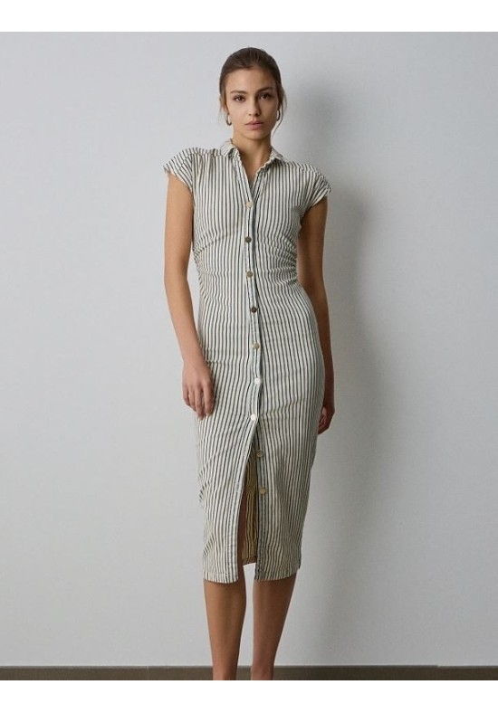 VESTIDO MIDI RAYAS