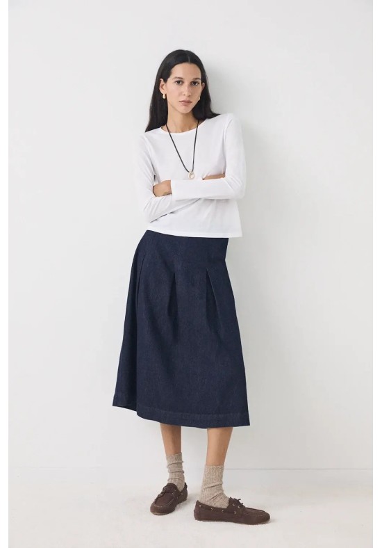 FALDA MIDI DENIM PHOENIX