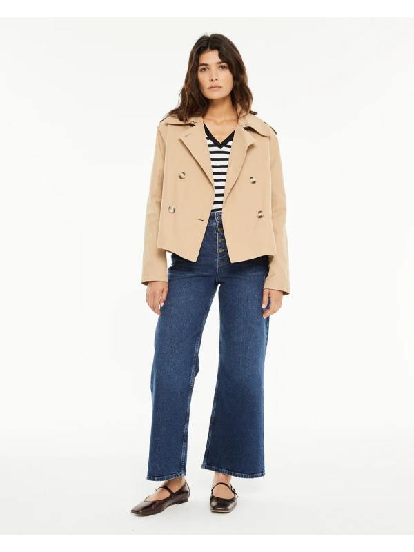 TRENCH CORTO CON BOTONES