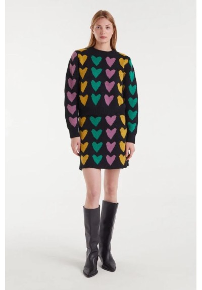 FALDA CORTA ESTAMPADO CORAZONES