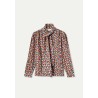 CAMISA DE FLORES CON LAZADA