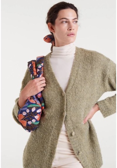 CHAQUETA VERDE TEXTURA