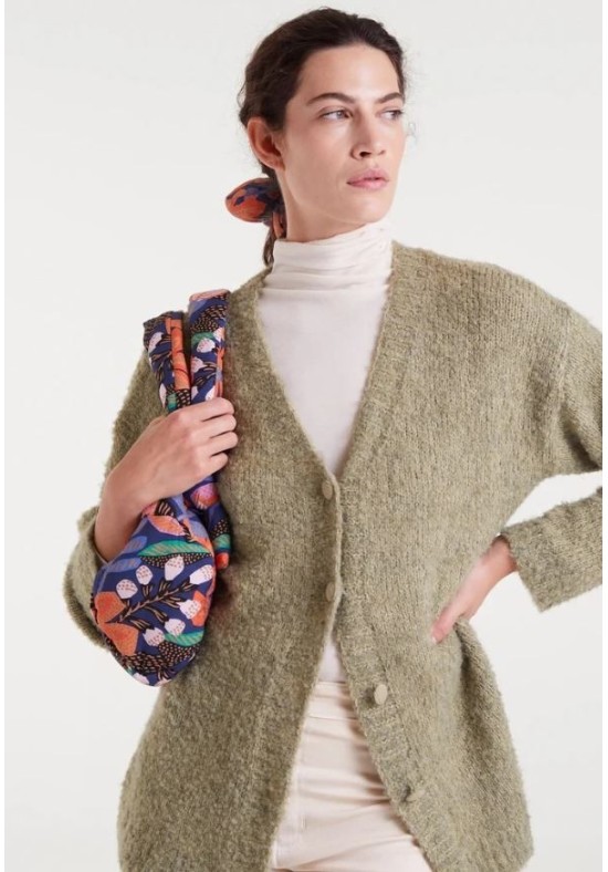 CHAQUETA VERDE TEXTURA