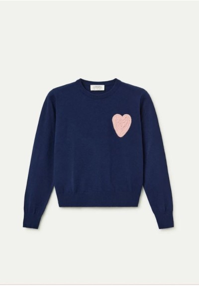 JERSEY NAVY BORDADO CORAZON