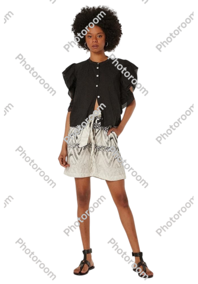 BERMUDAS DE TALLE ALTO CON DEGRADADO